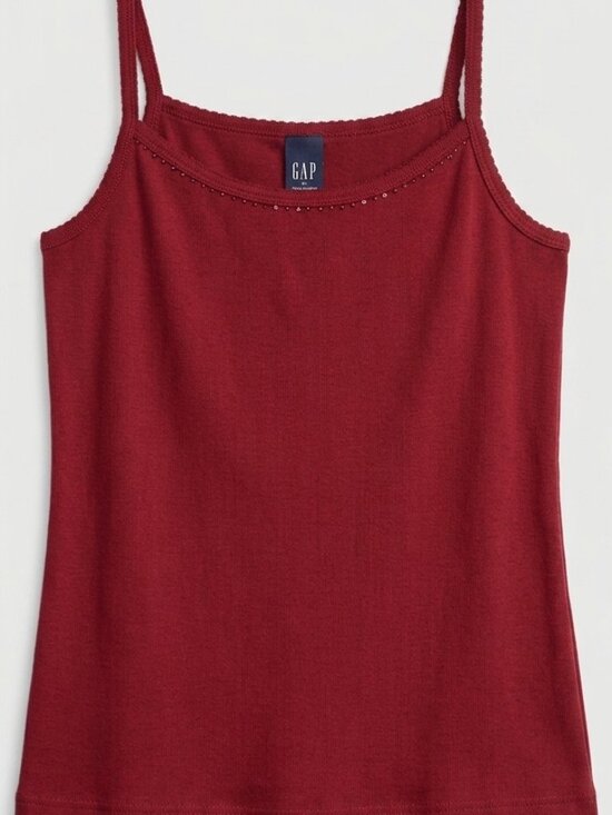 GAP Tops - GAP Dark Red Ribbed Camisole Tank Top